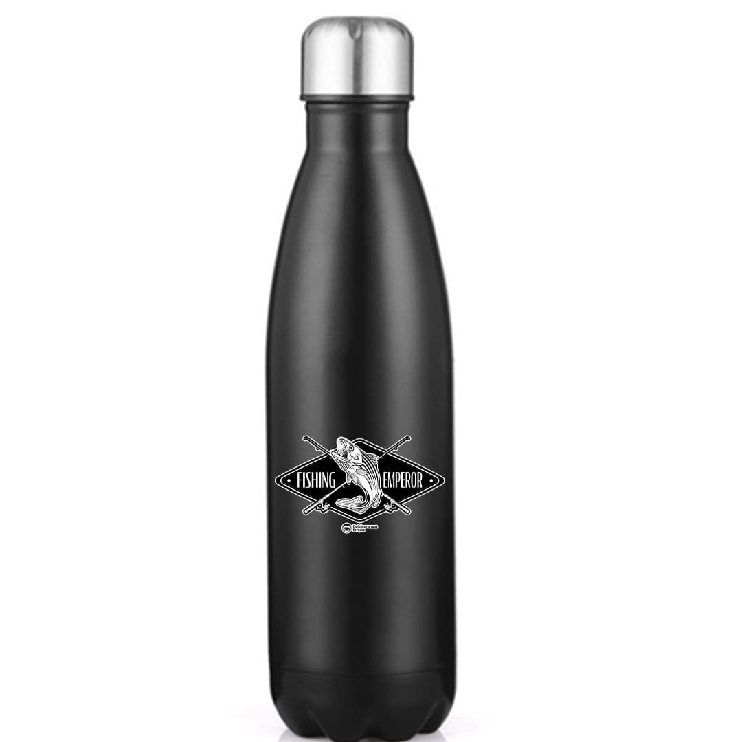 Fishing Emperor v2 17oz Stainless Steel Water Bottle with leakproof cap and UV printed design, perfect for outdoor activities.